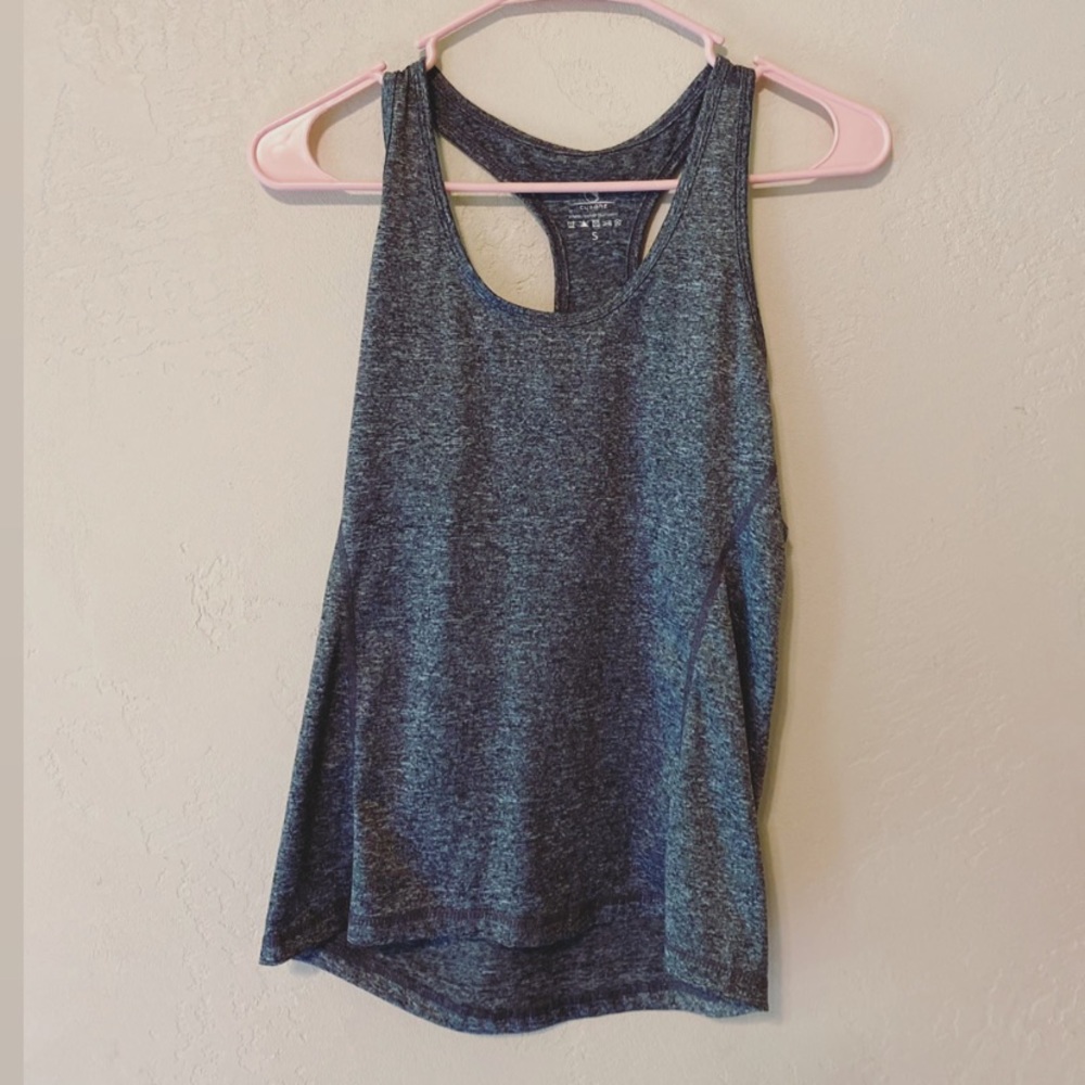 Gray Racerback Workout Tee